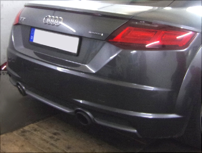 Anhängerkupplung für Audi TT FV/8J/8S, spez. S-Line Competition, nur für Heckträgerbetrieb, Montage nur bei uns im Haus 2014- Ausf.: V-abnehmbar
